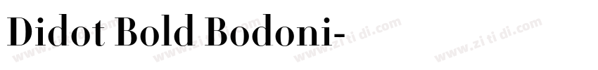 Didot Bold Bodoni字体转换